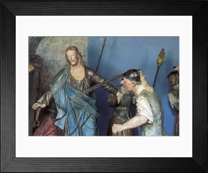 Framed Print : ALEIJADINHO, Antonio Francisco de Lisboa, also called (1738-1814). The arrest of Christ. 1799. BRAZIL. Congonhas do Campo. Church of Bom Jesus do Matosinhos