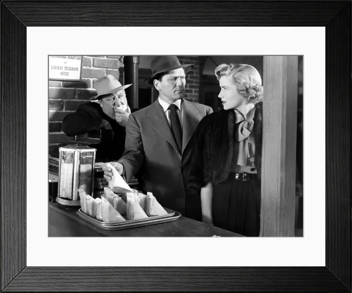 Framed Print : THE NARROW MARGIN, Paul Maxey, Charles McGraw, Jacqueline White, 1952