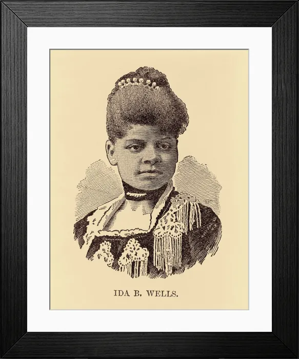 Framed Print : Ida B. Wells, woodcut, 1891