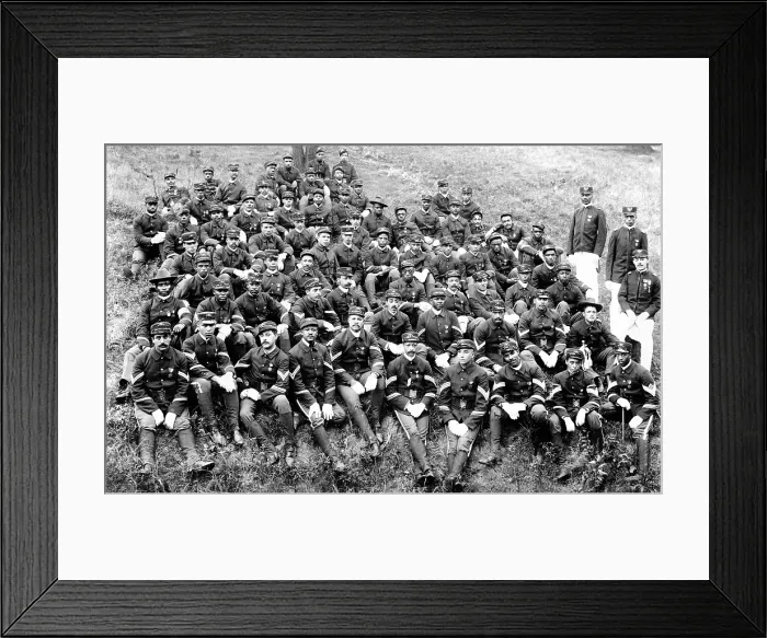 Framed Print : Buffalo soldiers of Company D, 8th Illinois Volunteer Regiment. ca. 1899 Framed Print : Buffalo soldiers of Company D, 8th Illinois Volunteer Regiment. ca. 1899