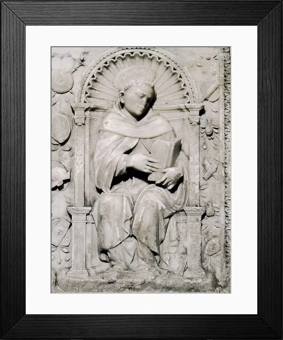 Framed Print : FANCELLI, Domenico (1469-1519). Sepulchre of prince John. 1511-1512. Detail with the depiction of Saint Thomas Aquinas. Renaissance art. Relief on marble. SPAIN. Avila Framed Print : FANCELLI, Domenico (1469-1519). Sepulchre of prince John. 1511-1512. Detail with the depiction of Saint Thomas Aquinas. Renaissance art. Relief on marble. SPAIN. Avila