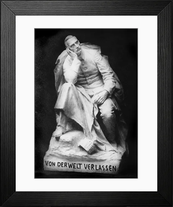 Framed Print : Sculpture of Kaiser William II, title: Kaiser in Exile, sculpture by Eberlein, circa 1920s Framed Print : Sculpture of Kaiser William II, title: Kaiser in Exile, sculpture by Eberlein, circa 1920s