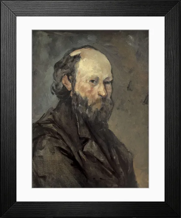 Framed Print : CEZANNE, Paul (1839-1906). Self-portrait. 1878-1880. Post-Impressionism. Oil on canvas. UNITED STATES OF AMERICA. Washington. The Phillips Collection
