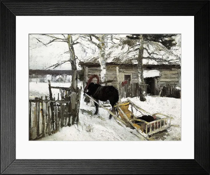 Framed Print : KOROVIN, Konstantin Alexeevitch (1861-1939). Winter. 1894. Oil on canvas. RUSSIA. Moscow. Tretyakov Gallery. AISA / Everett Collection**US SALES ONLY**