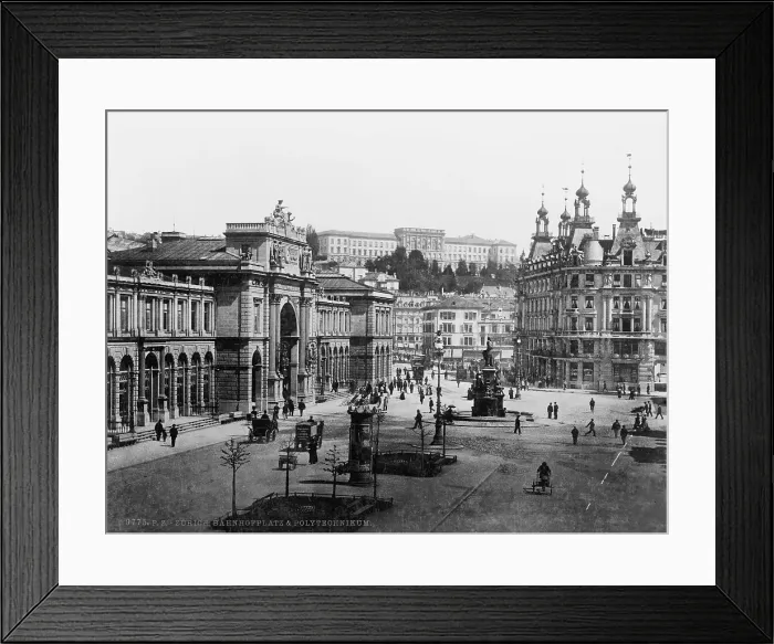 Framed Print : WORLD WAR I, Zurich Ry Plaza and Polytechnic Institute, Switzerland, circa 1908-1919 Framed Print : WORLD WAR I, Zurich Ry Plaza and Polytechnic Institute, Switzerland, circa 1908-1919