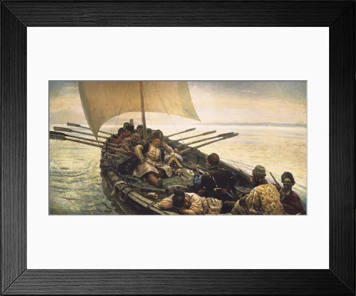 Framed Print : SURIKOV, Vasily Ivanovich (1848-1916). Stenka Razin Sailing in the Caspian Sea. 1906. Oil on canvas. RUSSIA. Saint Petersburg. State Russian Museum Framed Print : SURIKOV, Vasily Ivanovich (1848-1916). Stenka Razin Sailing in the Caspian Sea. 1906. Oil on canvas. RUSSIA. Saint Petersburg. State Russian Museum