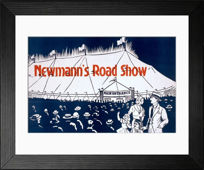 Framed Print : Poster for Newmann's Road Show, traveling carnival, circa 1940s