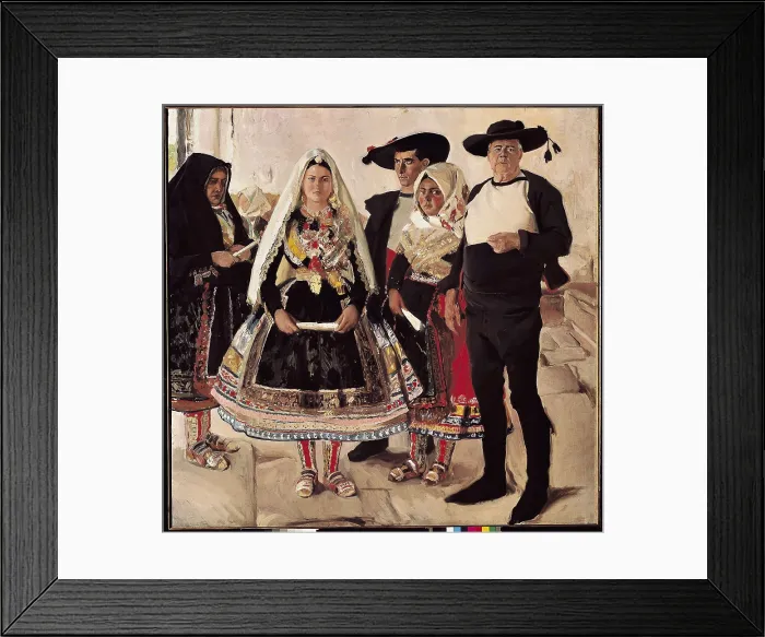 Framed Print : SOROLLA, Joaqun (1863-1923). Men from Lagartera or Lagarteran Bride. 1912. Oil on canvas. SPAIN. Madrid. Sorolla Museum. AISA / Everett Collection**US SALES ONLY**