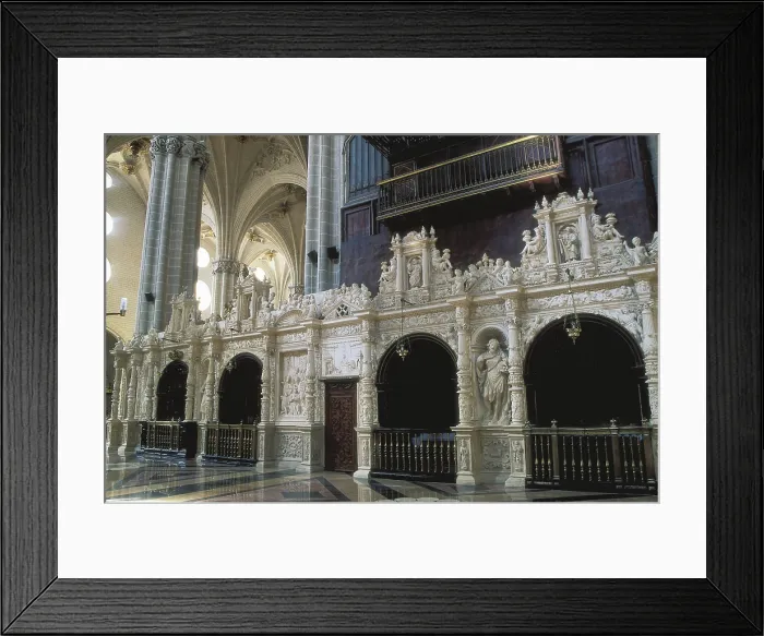 Framed Print : SPAIN. Zaragoza. Cathedral. Chapels of the retrochoir (16th c.). Renaissance art. Architecture. PHOTOBOX / AISA / Everett Collection (70682)**US SALES ONLY**