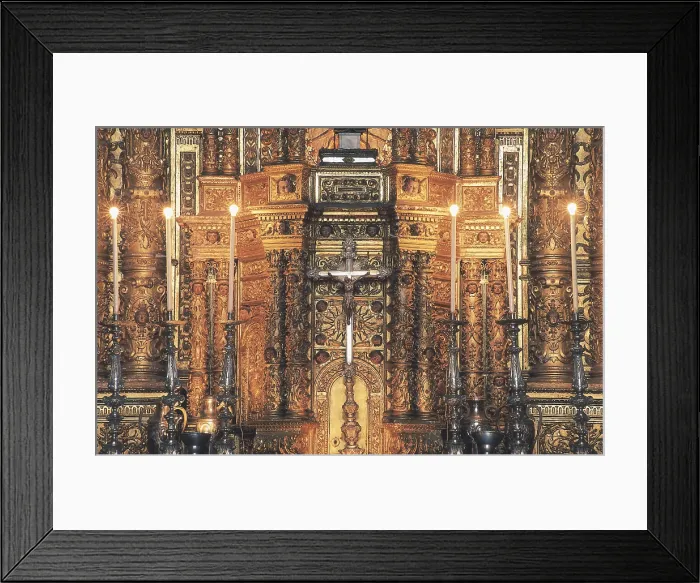 Framed Print : BRAZIL. Salvador. Terreiro de Jesus Cathedral. Main altar (16th c.). Colonial baroque. AISA / Everett Collection**US SALES ONLY**