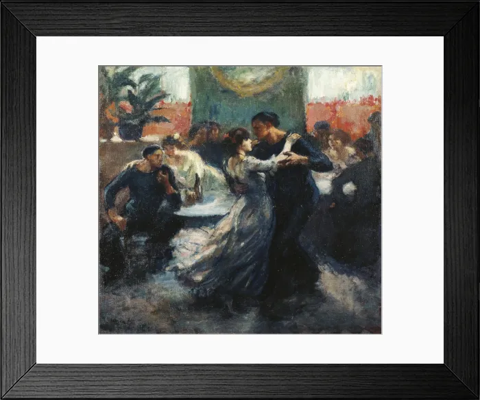 Framed Print : CANALS i LLAMBI, Ricard (1876-1931). The Bar. 1910. Oil on canvas. Private Collection. AISA / Everett Collection**US SALES ONLY**