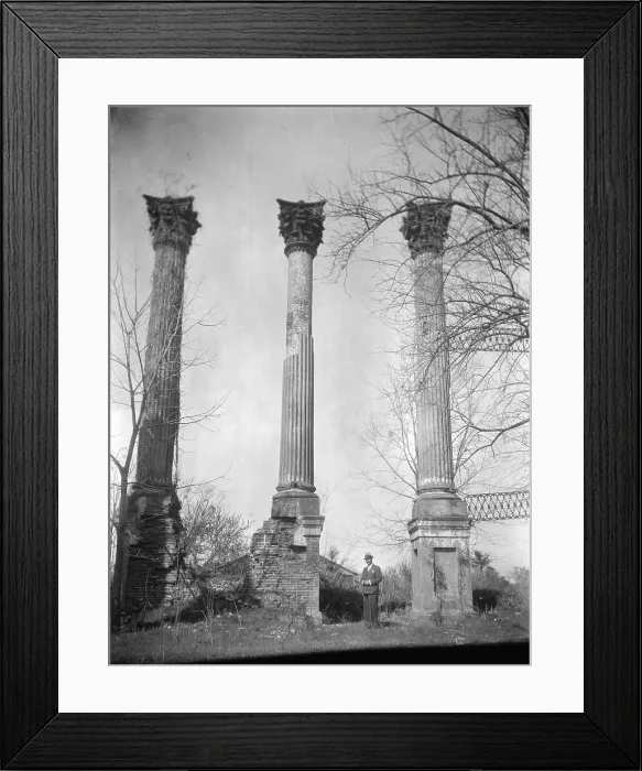 Framed Print : Windsor Castle ruins, constructed in 1860, by Smith Coffee Daniell II, demolished in 1891, Port Gibson vicinity, Claiborne County, Mississippi, photograph by James Butters Framed Print : Windsor Castle ruins, constructed in 1860, by Smith Coffee Daniell II, demolished in 1891, Port Gibson vicinity, Claiborne County, Mississippi, photograph by James Butters
