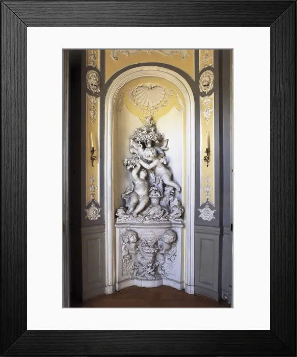 Framed Print : Cuvillies, Franois de, called 'The Elder' (1695-1768). Falkenlust palace. 1729-1737. GERMANY. NORTH RHINE-WESTPHALIA. Brhl. Rococo Framed Print : Cuvillies, Franois de, called 'The Elder' (1695-1768). Falkenlust palace. 1729-1737. GERMANY. NORTH RHINE-WESTPHALIA. Brhl. Rococo
