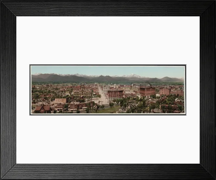 Framed Print : Denver, Colorado, photochrom by William Henry Jackson, circa 1898 Framed Print : Denver, Colorado, photochrom by William Henry Jackson, circa 1898