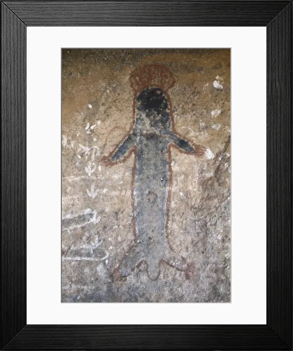 Framed Print : AUSTRALIA. NORTHERN TERRITORY. Ayers Rock. Paleolithic art. Cave. AISA / Everett Collection**US SALES ONLY**
