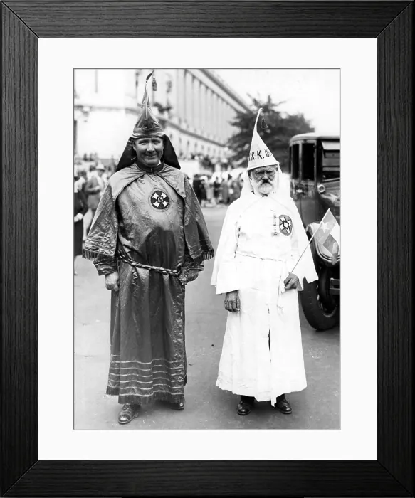 Framed Print : LEADERS OF THE KU KLUX KLAN CONVENTION PARADE Dr. Hiram Wesley Evans, Imperial Wizard of the Ku Klux Klan, and J. M Framed Print : LEADERS OF THE KU KLUX KLAN CONVENTION PARADE Dr. Hiram Wesley Evans, Imperial Wizard of the Ku Klux Klan, and J. M