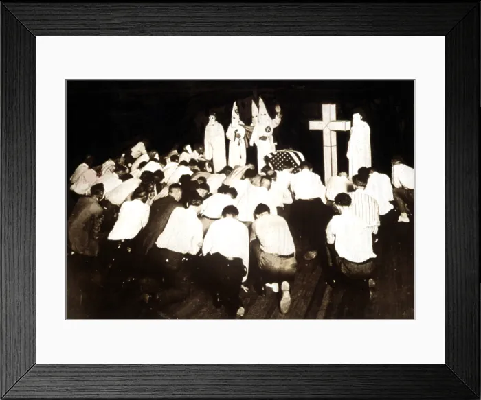 Framed Print : Ku Klux Klan initiation in Omaha, Nebraska, 1946.. Courtesy: CSU Archives  /  Everett Collection