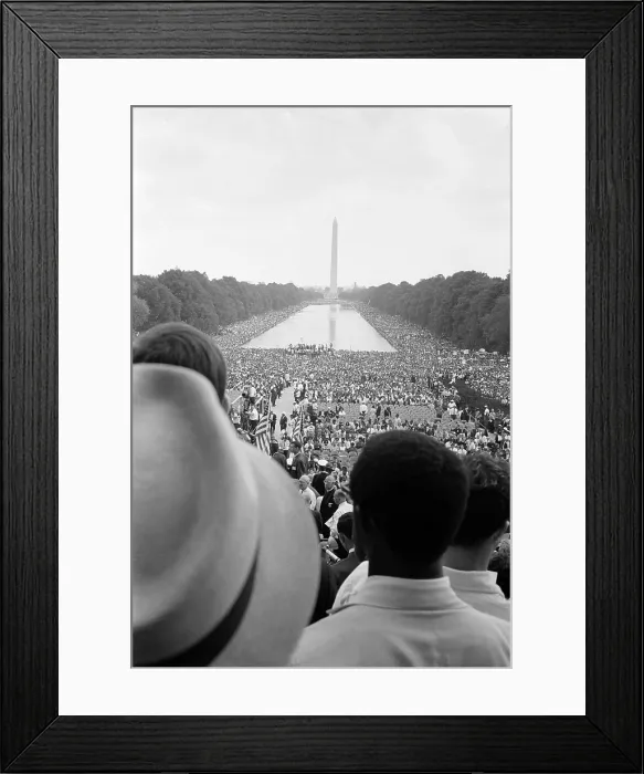 Framed Print : Civil rights march on Washington D.C. by Warren K. Leffler, August 28, 1963