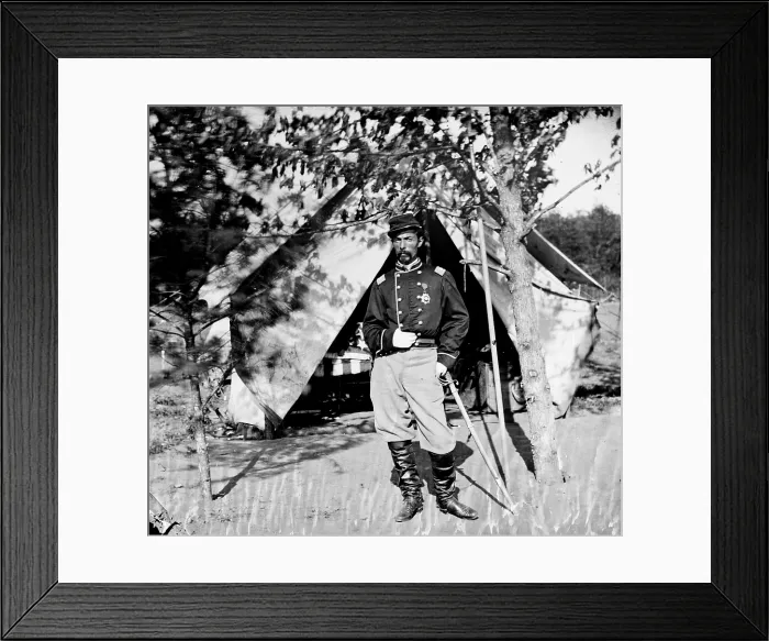 Framed Print : The Civil War, Bull Run, Virginia (vicinity), Col. Alfred Duffie, 1st Rhode Island Cavalry, from glass negative, by Timothy H. O'Sullivan, July, 1862 Framed Print : The Civil War, Bull Run, Virginia (vicinity), Col. Alfred Duffie, 1st Rhode Island Cavalry, from glass negative, by Timothy H. O'Sullivan, July, 1862