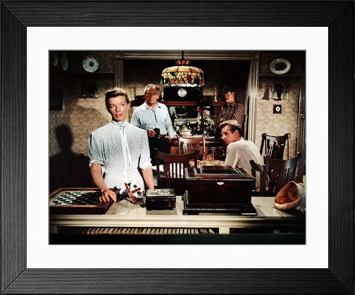 Framed Print : THE RAINMAKER, Katharine Hepburn, Cameron Prud'Homme, Earl Holliman, Lloyd Bridges, 1956