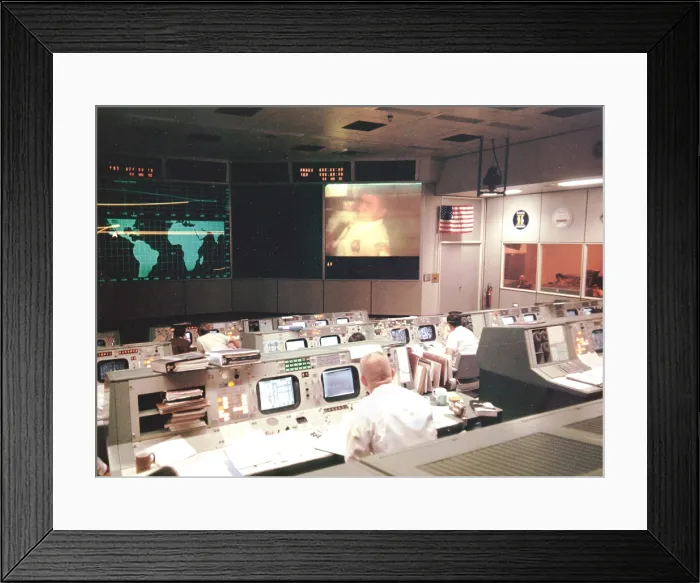 Framed Print : Mission Operations Control Room - Mission Control Center, Manned Spacecraft Center - fourth television transmission from the Apollo 13 spacecraft while en route to Moon. Fred W Framed Print : Mission Operations Control Room - Mission Control Center, Manned Spacecraft Center - fourth television transmission from the Apollo 13 spacecraft while en route to Moon. Fred W