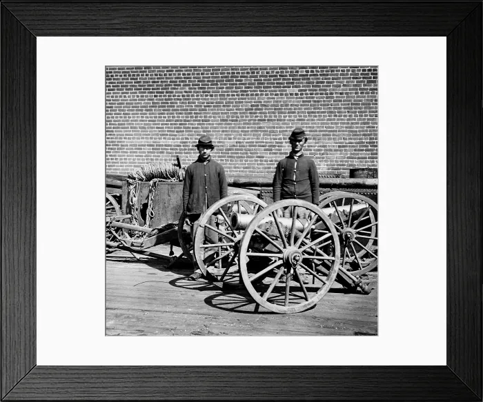 Framed Print : The Civil War, Richmond, Virginia, Confederate brass mountain howitzers, from glass negative, 1865 Framed Print : The Civil War, Richmond, Virginia, Confederate brass mountain howitzers, from glass negative, 1865