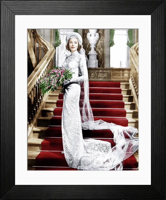 Framed Print : THE RAZOR'S EDGE, Gene Tierney (wearing a costume by husband Oleg Cassini), 1946. TM and Copyright 20th Century Fox Film Corp. All rights reserved