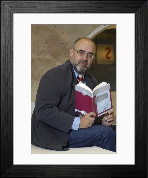 Framed Print : CERVERAJordi (1959). Writer. 2004. Oscar Elias / AISA / Everett Collection (184304)**US SALES ONLY**