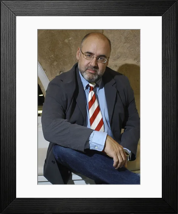Framed Print : CERVERAJordi (1959). Writer. 2004. Oscar Elias / AISA / Everett Collection (184305)**US SALES ONLY**