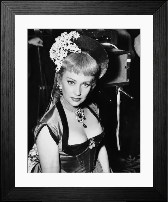 Framed Print : NANA, Martine Carol, on the set between takes, 1955