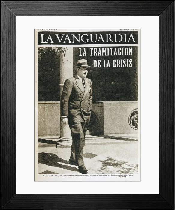 Framed Print : TARRADELLAS I JOAN, Josep (1899-1988). Spain. Civil War. Josep Tarradellas in 1936 after being commissioned to form a new government of the Generalitat Framed Print : TARRADELLAS I JOAN, Josep (1899-1988). Spain. Civil War. Josep Tarradellas in 1936 after being commissioned to form a new government of the Generalitat