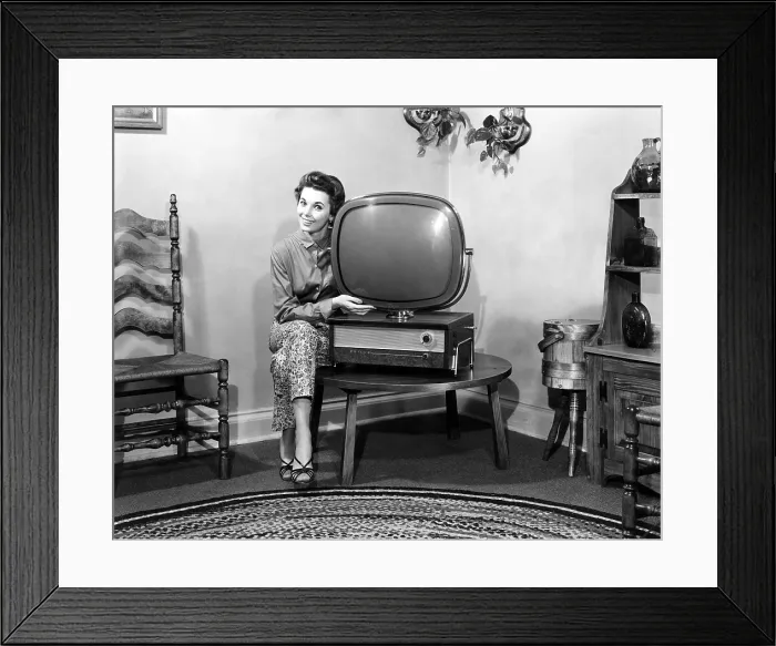 Framed Print : The Predicta home television from Philco Corporation, circa 1959. Courtesy: CSU Archives / Everett Collection