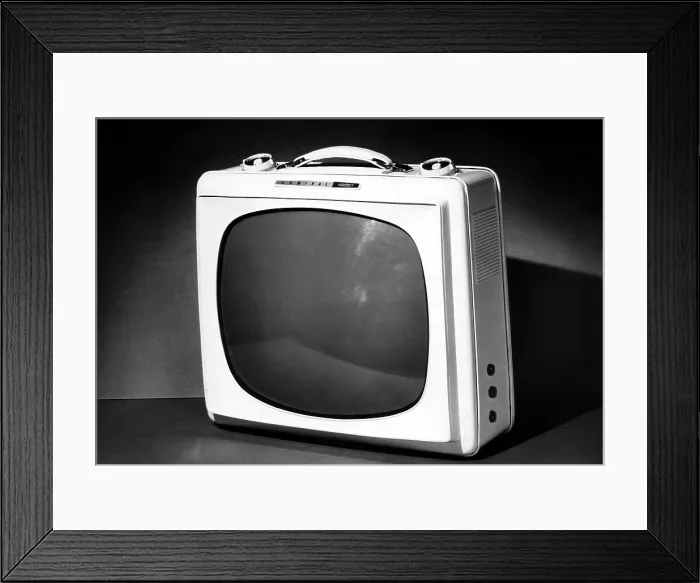 Framed Print : An early portable television set from Admiral Corporation, circa 1959. Courtesy: CSU Archives / Everett Collection