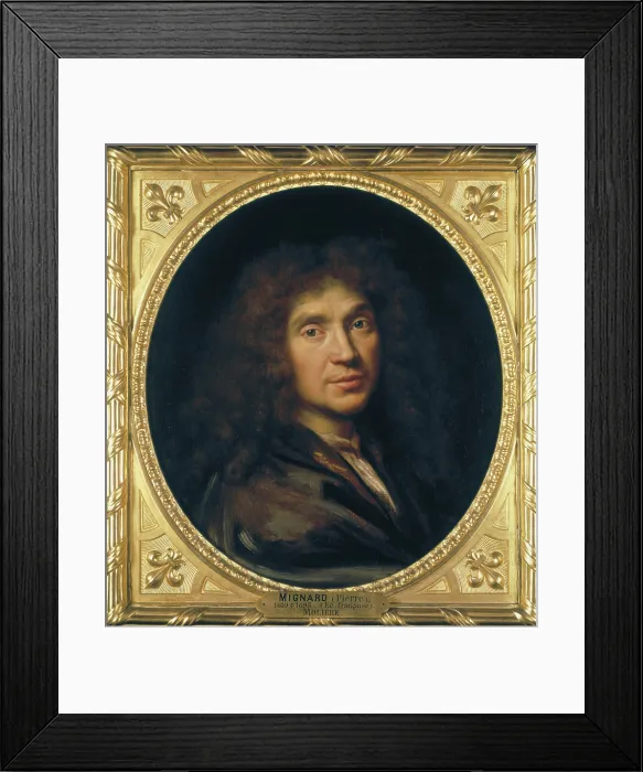 Framed Print : Mignard, Pierre (1612-1695). Molire. 1671. Baroque art. Oil on canvas. FRANCE. Chantilly. Musee Conde (Conde Museum). - Iberfoto / Everett Collection (111289)**US SALES ONLY**