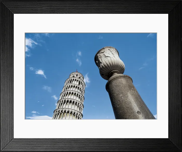 Framed Print : ITALY. TUSCANY. Pisa. Piazza dei Miracoli. Campanile or Leaning Tower of Pisa (12th-13th c.). Romanesque art. Architecture. AISA / Everett Collection**US SALES ONLY**
