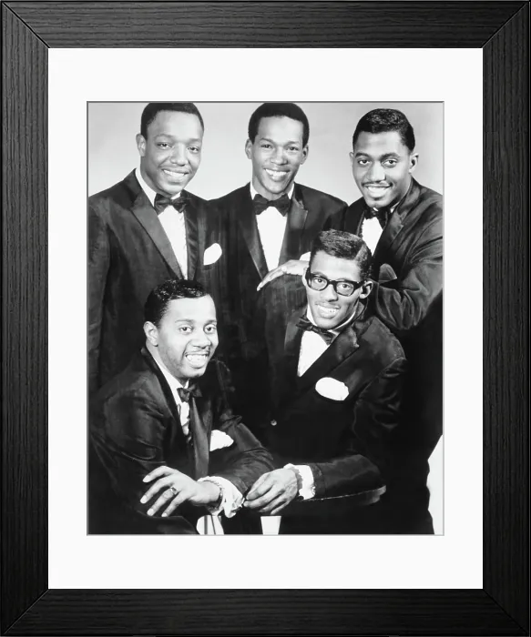 Framed Print : American Motown group The Temptations, 1967