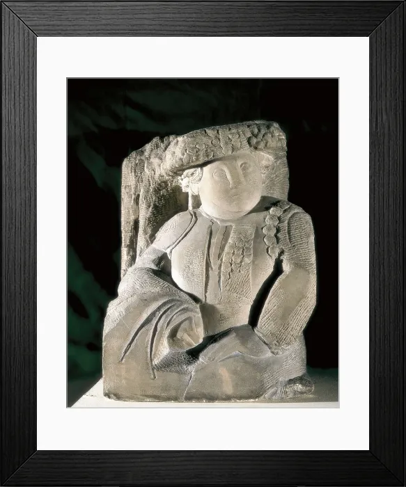 Framed Print : HUGUE, Manolo (1872-1945). Bullfighter. 1st half 20th c. Relief on rock. SPAIN. Barcelona. National Art Museum of Catalonia