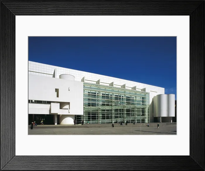 Framed Print : MEIER, Richard (1934). Museum of Contemporary Art of Barcelona. SPAIN. CATALONIA. BARCELONA. Barcelona. Facade. Architecture Framed Print : MEIER, Richard (1934). Museum of Contemporary Art of Barcelona. SPAIN. CATALONIA. BARCELONA. Barcelona. Facade. Architecture