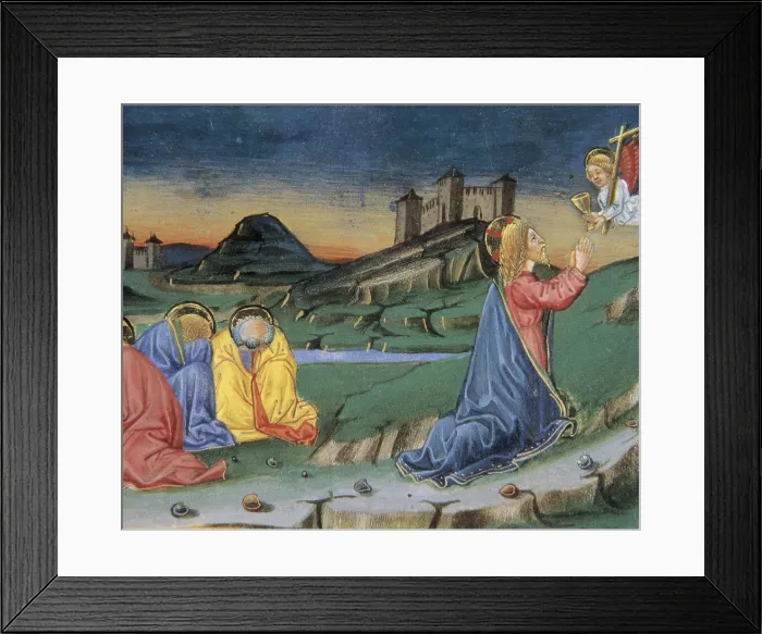 Framed Print : DE PREDIS, Cristoforo (1440-1486). Stories of Saint Joachim, Saint Anne, Virgin Mary, Jesus, the Baptist and the End of the World. 1476