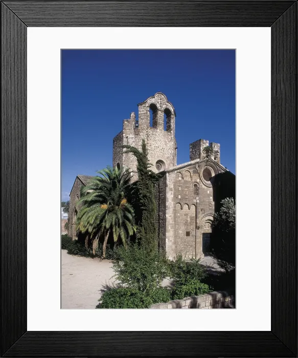 Framed Print : SPAIN. CATALONIA. Barcelona. Church of St. Pau del Camp. The church of Sant Pau del Camp, an old Benedictine monastery (10th c.). Romanesque art. Architecture