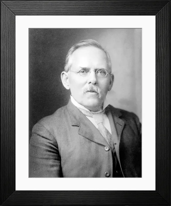 Framed Print : Jacob August Riis (1849-1914) was a pioneering photo journalist who documented the living conditions of New York City's poor. 1903 portrait