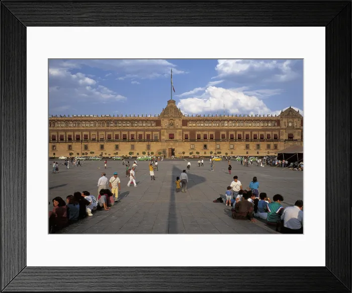 Framed Print : MEXICO. FEDERAL DISTRICT. Mexico City. Zcalo Square and National Palace. AISA / Everett Collection**US SALES ONLY**