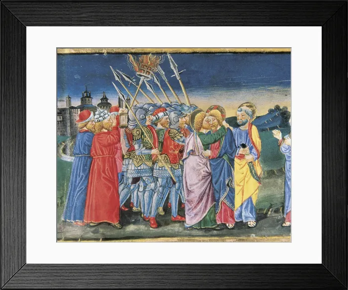 Framed Print : DE PREDIS, Cristoforo (1440-1486). Stories of Saint Joachim, Saint Anne, Virgin Mary, Jesus, the Baptist and the End of the World. 1476