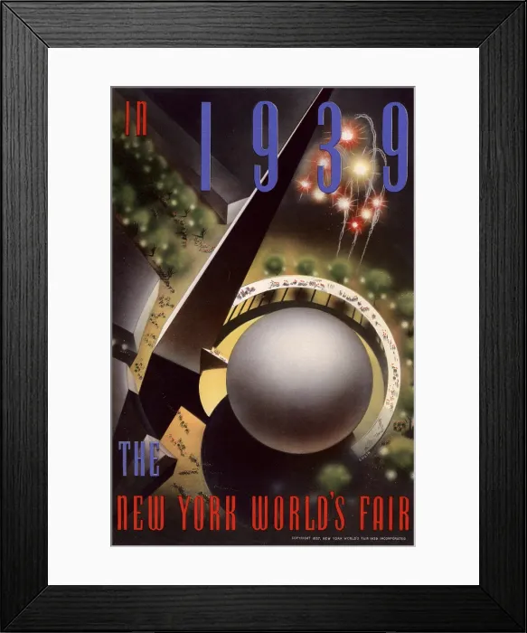 Framed Print : New York World's Fair, Poster, 1939 Framed Print : New York World's Fair, Poster, 1939