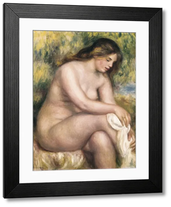 Framed Print : RENOIR, Pierre-Auguste (1841-1919). Bather Drying Herself. 1910. Impressionism. Oil on canvas. BRAZIL. Sao Paulo. Sao Paulo Museum of Art. AISA / Everett Collection**US SALES ONLY**