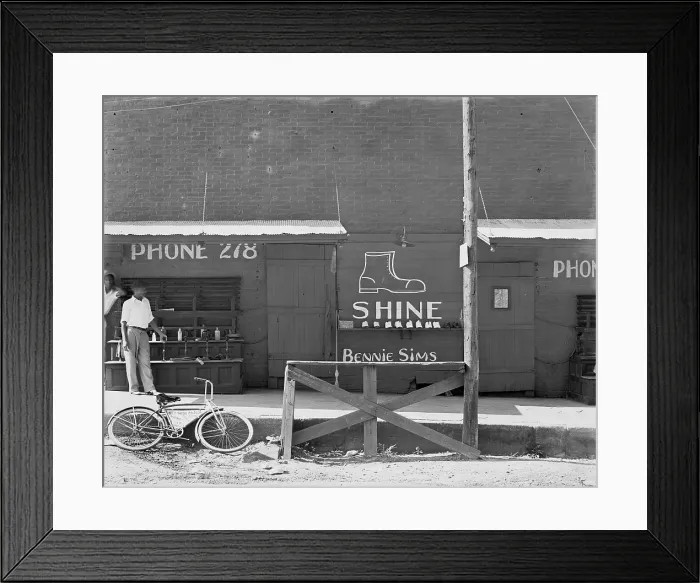 Framed Print : Shoeshine stand, Southeastern U.S. by Walker Evans, 1936
