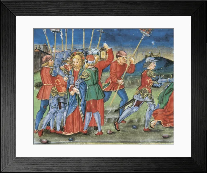 Framed Print : DE PREDIS, Cristoforo (1440-1486). Stories of Saint Joachim, Saint Anne, Virgin Mary, Jesus, the Baptist and the End of the World. 1476