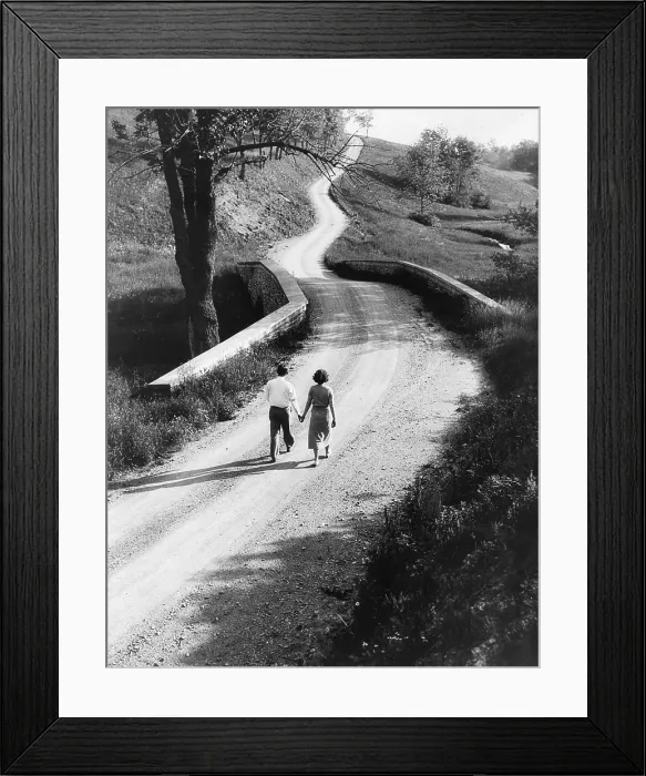 Framed Print : A country road in Pennsylvania, by Philip D. Gendreau, 1930-1935