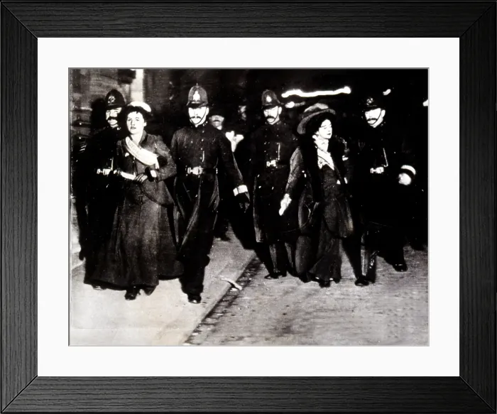 Framed Print : Militant suffergettes are arrested in London, 1910s. Courtesy: CSU Archives / Everett Collection Framed Print : Militant suffergettes are arrested in London, 1910s. Courtesy: CSU Archives / Everett Collection