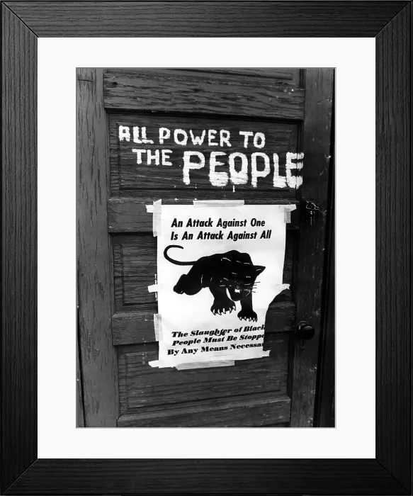 Framed Print : Black Panther sign, 1970. Courtesy: CSU Archives / Everett Collection